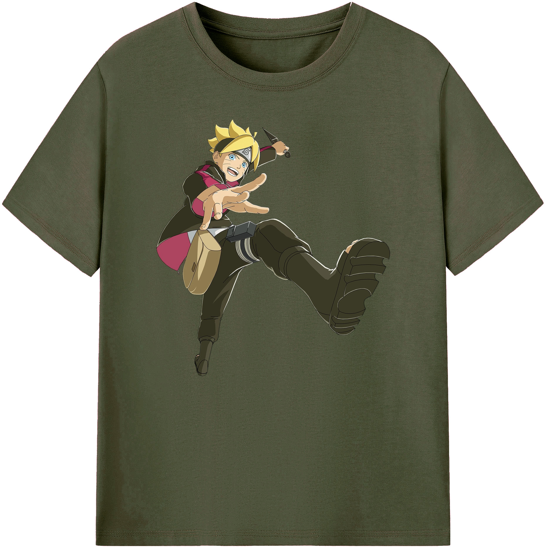（画像用） NARUTO -ナルト- うずまき ボルト Uzumaki Boruto 綿100％ メンズ半袖Tシャツ｜肌触りやわらか＆通気性